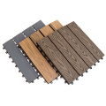 Easy Installation Deep Embossing Anti- Slip DIY WPC Patio Tile for Indoor Outdoor Wood Plastic Composite Decking Floor Tiles